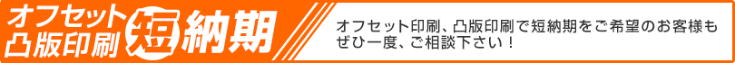 オフセット凸版印刷短納期